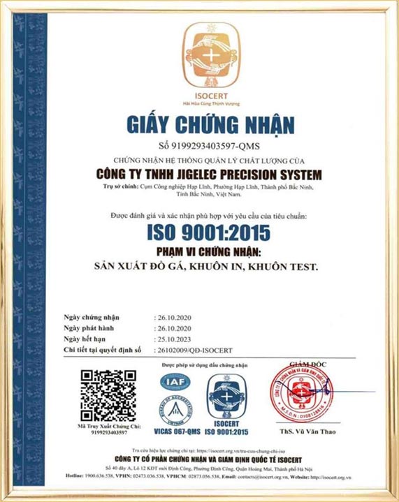 Chứng nhận 1